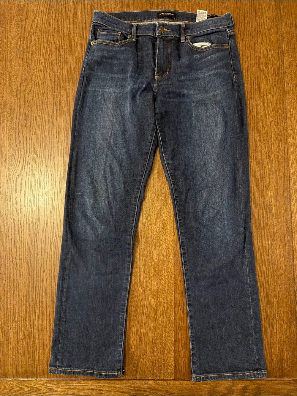 Banana Republic Women's Dark Blue Straight-Leg Girlfriend Jeans